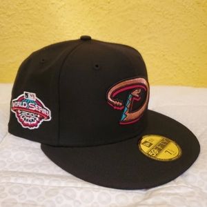 New Era 59Fifty Arizona Diamondbacks Fitted Hat Size 7 1/2 "World Series 01'"